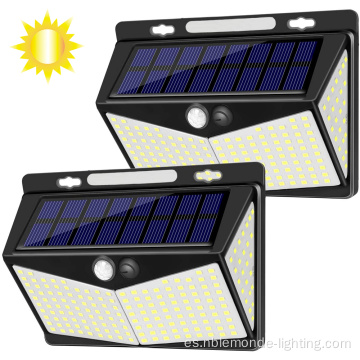 3 modos Luz de pared del sensor de movimiento solar PIR PIR